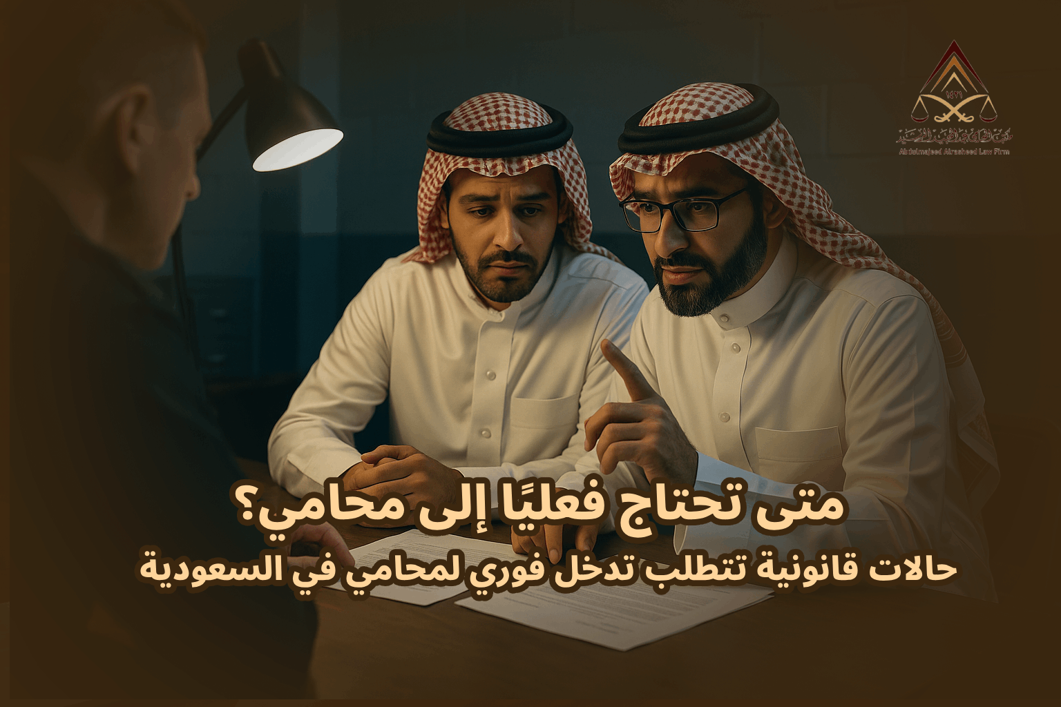 متى تحتاج فعليا إلى محام؟ 7 حالات قانونية تتطلب تدخل فوري لمحامي في السعودية